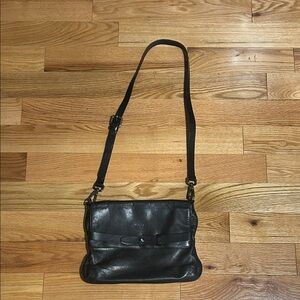 RUDSAK Black Leather Shoulder Bag